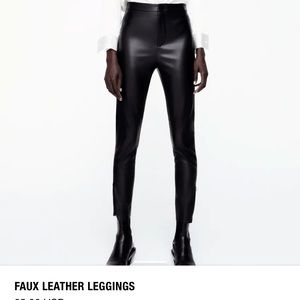 Zara Faux Leather Leggings